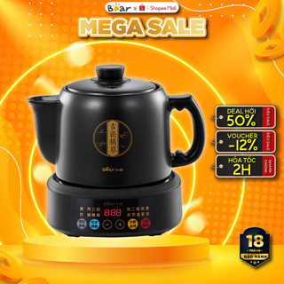 Ấm sắc thuốc bằng điện 3L Bear JYH-D30Z1, 800W, 6 Chế độ nấu, Hẹn giờ, Hàng Chính Hãng, BH 18 Tháng