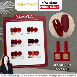 Set sơn gel đỏ RAMYLA 6 màu Nghi Thảo