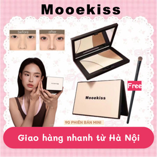  Mooekiss Bảng Khối Phấn Bắt Sáng Bảng Trang điểm Tự Nhiên Lâu Trôi Chống Nước mini *9g 