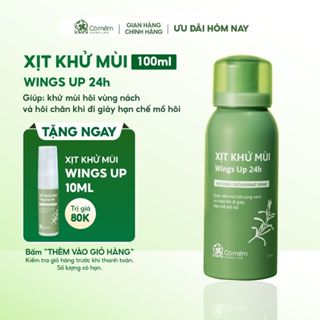 Xịt Khử Mùi Wings Up 24h Khử Mùi Hôi Nách Hôi Chân Giảm Tiết Mồ Hôi Và Ngăn Ngừa Vi Khuẩn Gây Mùi Cỏ Mềm 100ml