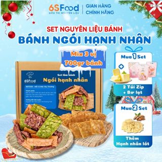  Set Nguyên Liêụ Làm Bánh Ngói Hạnh Nhân Thành Phẩm 700gr Bánh - 6SFOOD 