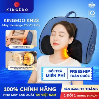  Gối Massage Cổ Vai Gáy KingEdo KN23 – Máy Massage 3D Nhiệt Hồng Ngoại Giảm Đau Mỏi Hiệu Quả 