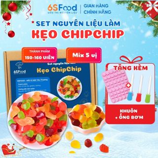  Set Nguyên Liệu Làm Kẹo Chip Chip mix 5 vị trái cây thành phẩm 150-160v kẹo thơm ngon tại nhà 6SFOOD 