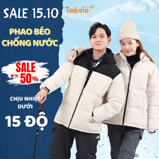Áo Phao Béo Nam Nữ Tabalo Retro Nuptse Phao Chống Nước, Giữ Ấm Cực Tốt, Mũ Tháo Rời