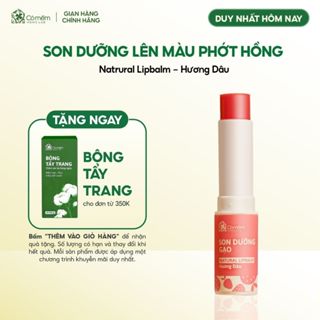 Son Dưỡng Môi Có Màu Gạo Hương Dâu Mềm Môi Chống Khô Nẻ Cỏ Mềm 3,6g