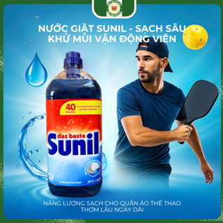 Nước Giặt Đức Sunil 2L Chính Hãng – Giặt Sạch Sâu Khử Mùi Mạnh Quần Áo Thể Thao Pickleball – Thơm Lâu Dịu Nhẹ 