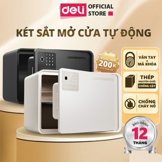  Két Sắt Mở Cửa Tự Động Deli Két Sắt Vân Tay Thông Minh Nhiều Màu Chống Cháy An Toàn Cho Gia Đình 