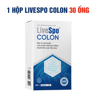  LiveSpo Colon 30 ống  - Men vi sinh chứa Bào tử lợi khuẩn dùg cho Viêm Đại Tràng Tiêu chảy Táo bón 