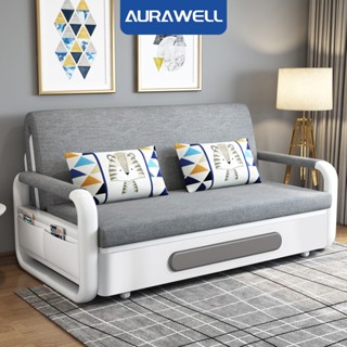  AURAWELL Ghế sofa giường gấp gọn thông minh có ngăn chứa đồ Giường gấp gọn đa năng bọc vải cotton cao cấp 