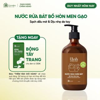 Nước Rửa Chén Bát Bồ Hòn Men Gạo Thiên Nhiên Lành Homecare An Toàn Cỏ Mềm 500ml