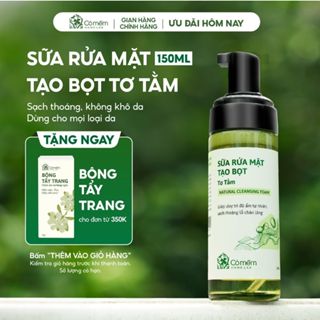 Sữa Rửa Mặt Tạo Bọt Tơ Tằm Dưỡng Ẩm Làm Sạch Sâu Cỏ Mềm 150ml