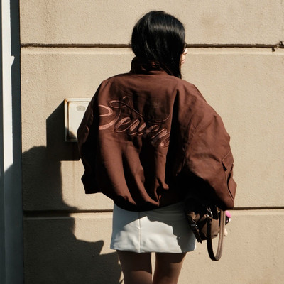 Áo Khoác Kaki Trần Bông NSEVEN Kaki Bomber Jacket Winter2025 NAK.453