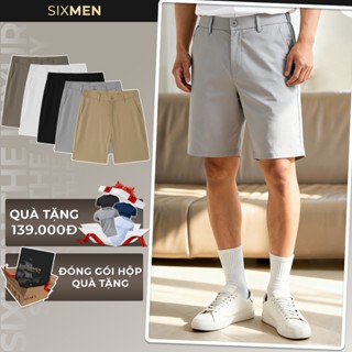 Quần Short Kaki Tây nam SIXMEN [Tặng Kèm Hộp Quà] Vải kaki xuất xịn, đai chun thoải mái, chuẩn form