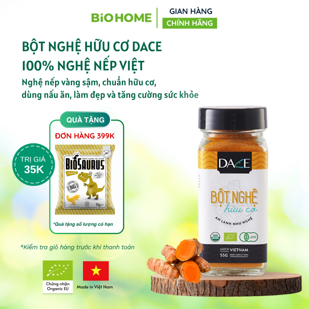 Bột nghệ hữu cơ Dace (45g)