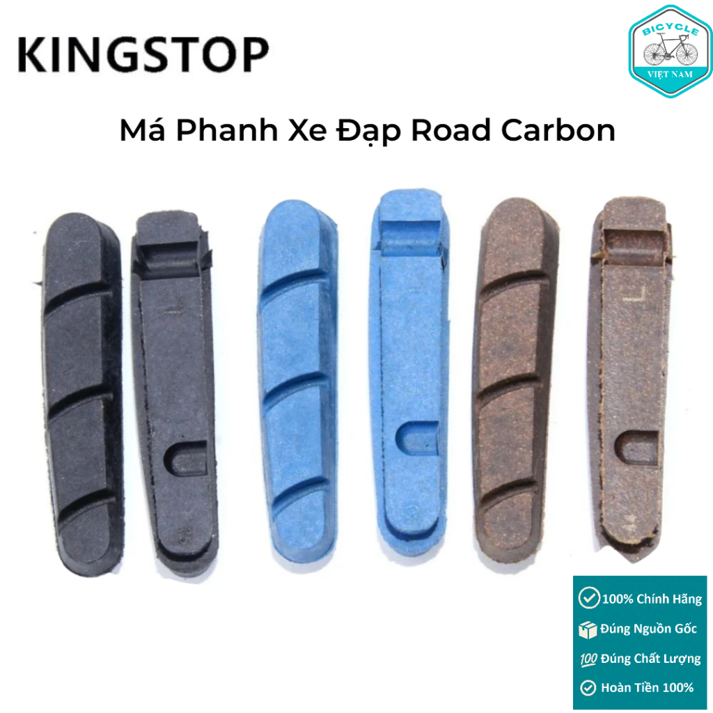 Cặp Gôn Má Phanh Xe Đạp Road Carbon KINGSTOP – 2 Gôm Phanh Chất Lượng Cao