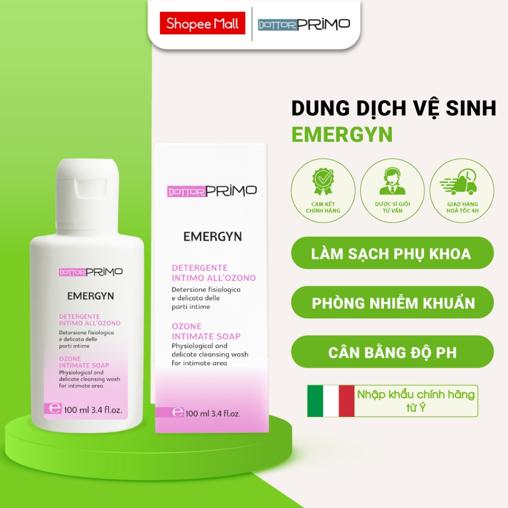 Dung Dịch Vệ Sinh Phụ Nữ DottorPrimo Emergyn - Giúp Phòng Ngừa Nhiễm Khuẩn Phụ Khoa (100ml)