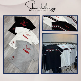  Áo Thun Kappa Thêu Ngực Phối Bo Lưng Cotton 2 Chiều Dày Dặn Thoáng Mát Full Tem Tag Mạc 