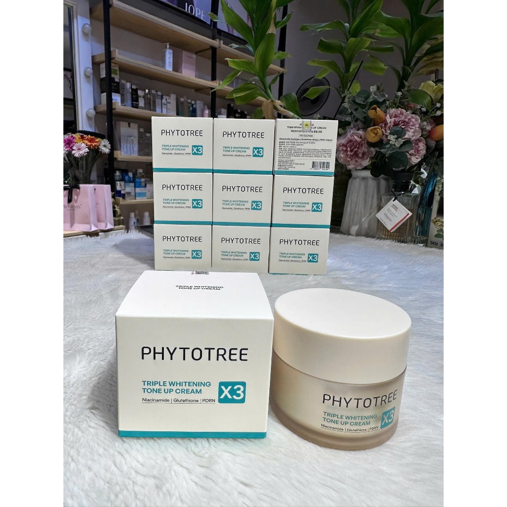 Kem dưỡng trắng nâng tone, chống lão hoá Phytotree Triple Whitening Tone Up Cream X3 (mẫu mới)