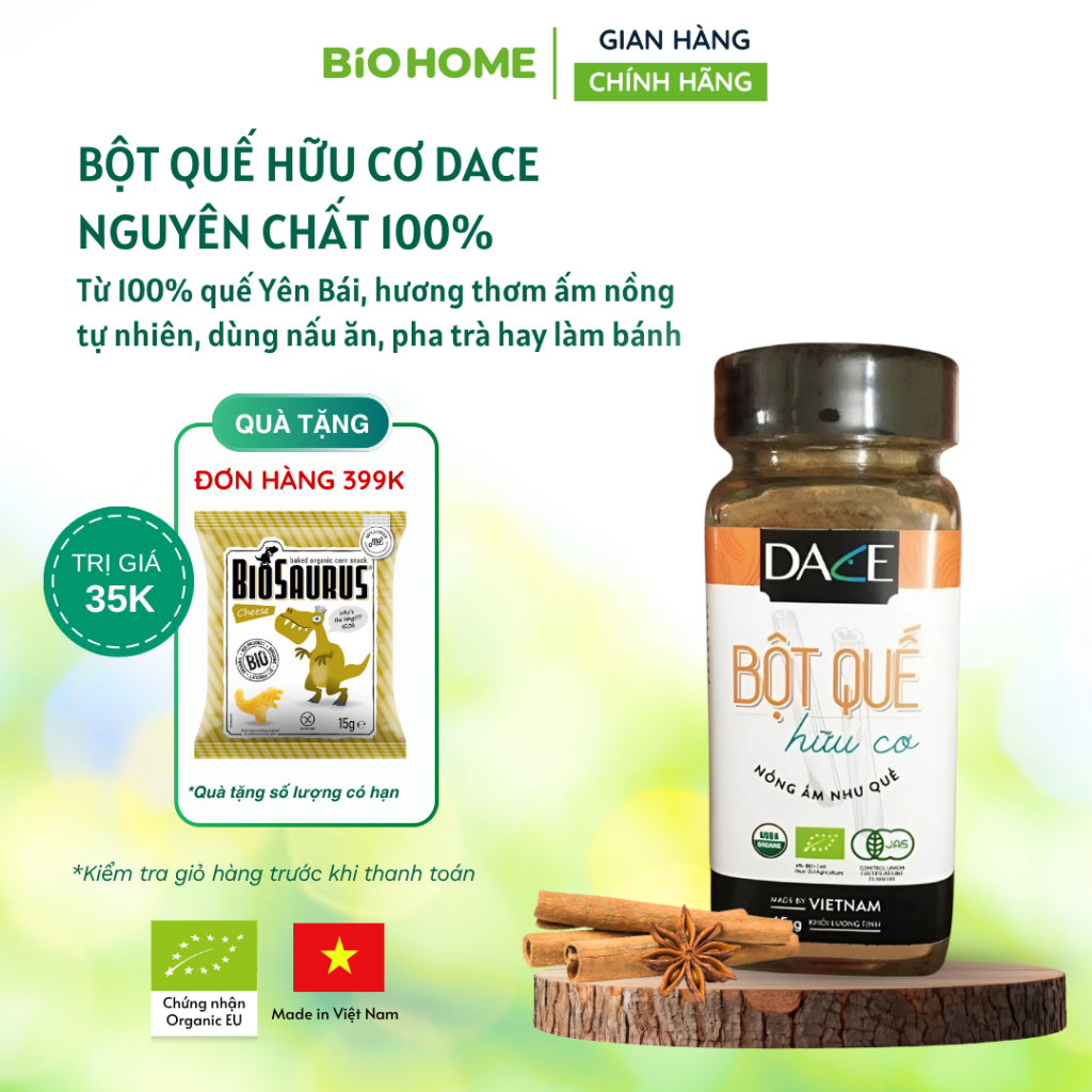 Bột quế hữu cơ Dace (45g)