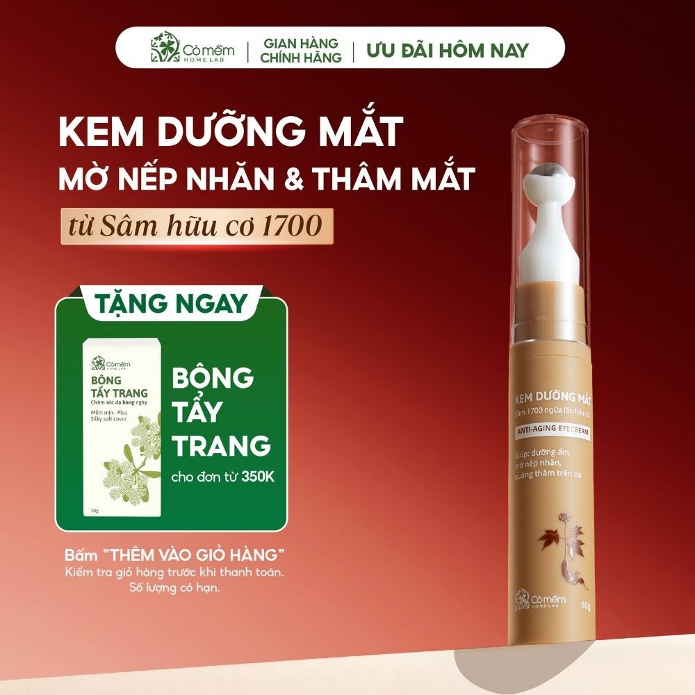 Kem Mắt Sâm 1700 Giảm Thâm Mắt Bọng Mắt Và Nếp Nhăn Ngừa Lão Hóa Da Cỏ Mềm 10g