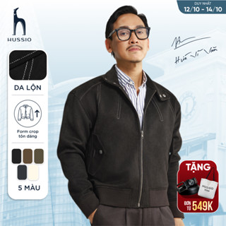 [HUSSIO X HUAVIVAN] Áo khoác Up Body form boxy, chất liệu da lộn cao cấp, chống tia UV không bong tróc - NhaHat - HUSSIO