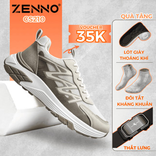 Giày Thể Thao Nam ZENNO CS210, Giày Sneaker Nam Da Cao Cấp Siêu Nhẹ Đế Cao Su Non Êm Tăng Chiều Cao