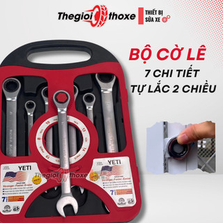  Bộ khóa vòng miệng tự lắc Yeti - 7 cây cờ lê tự động 2 chiều   8-10-12-13-14-17-19mm  - Thế Giới Thợ Xe 