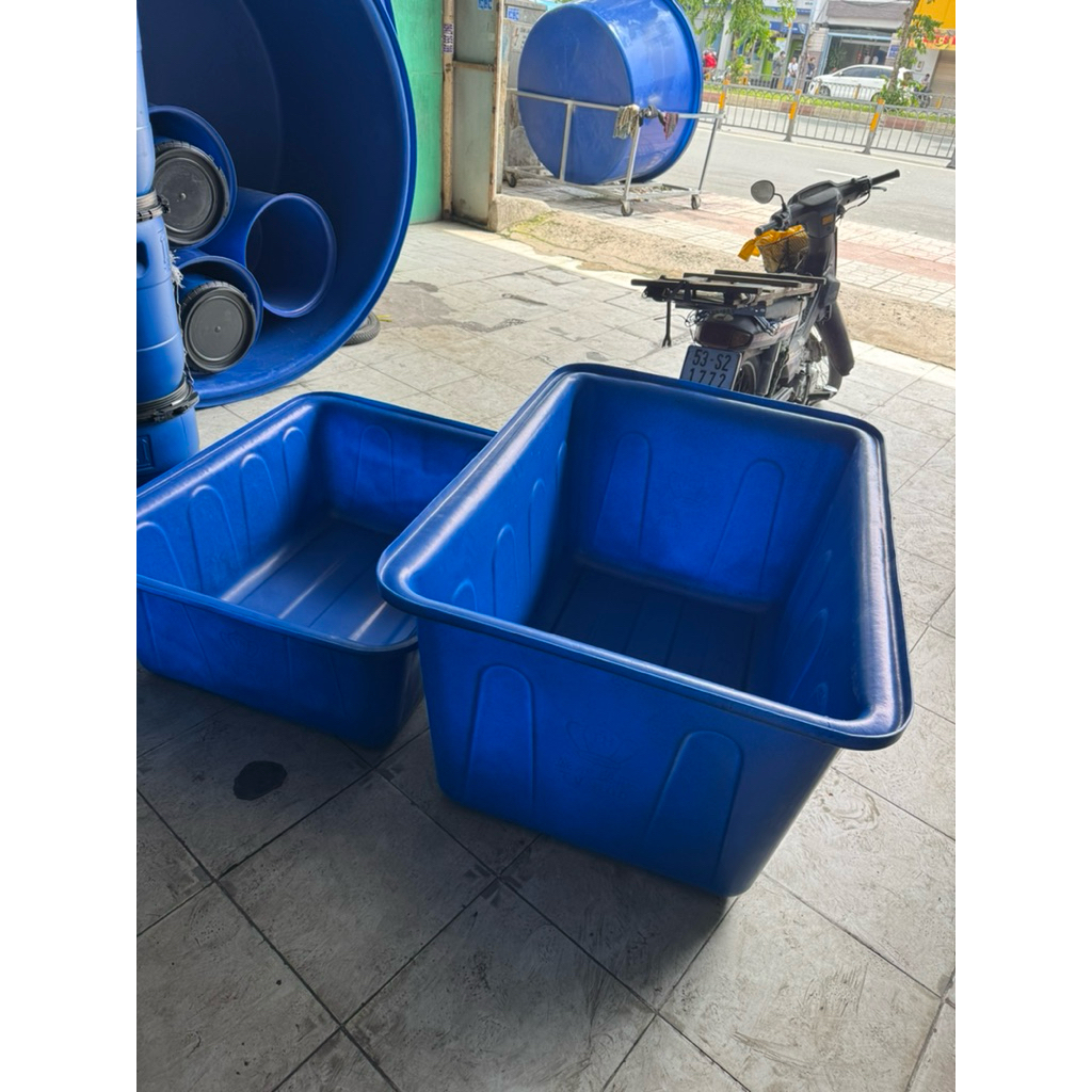 Tank nhựa nuôi cá 300 lít / 200 lít /100 lít , thùng nhựa chữ nhật , thùng nhựa chữ nhật nhựa sợi ch