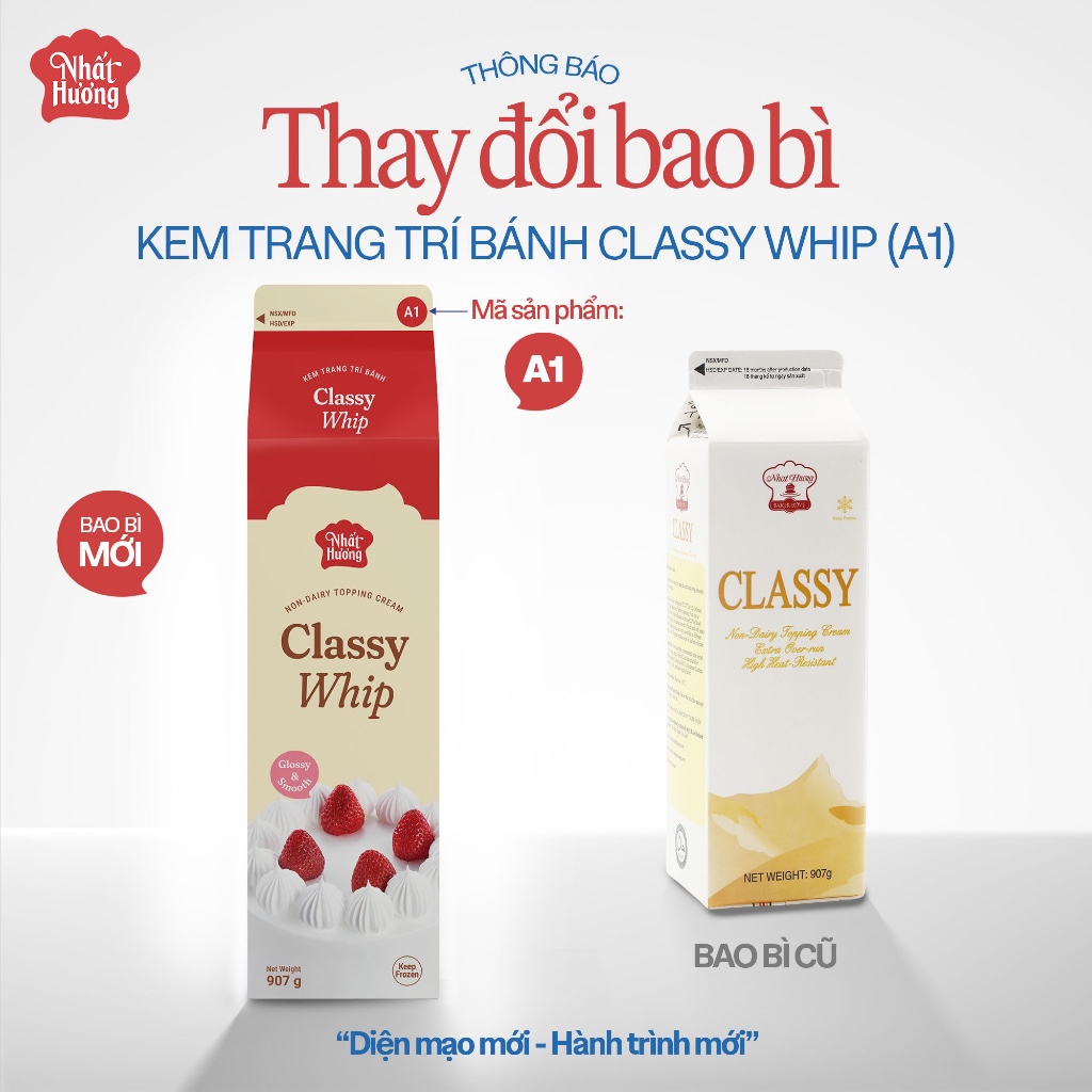 KEM TOPPING CREAM - Kem topping Classy Whip chuyên dùng làm kem trang trí bánh kem, bánh gato