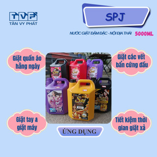 Nước Giặt SPJ 5000ml | Hàng Nội Địa Thái – Giặt Sạch Sâu, Thơm Lâu, Mềm Vải, Tiết Kiệm🌿