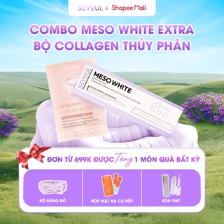 Bộ Đôi Dưỡng Trắng Mờ Nếp Nhăn SEYOUL - Tinh Chất Dưỡng Trắng Meso White & Bộ Mặt Nạ Xịt Collagen Thuỷ Phân