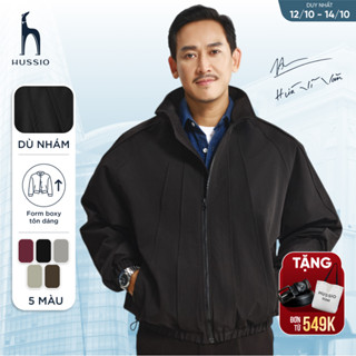[HUSSIO X HUAVIVAN] Áo khoác nam Up Body form boxy, chất liệu dù nhám cao cấp, trượt nước - BenThanh - HUSSIO