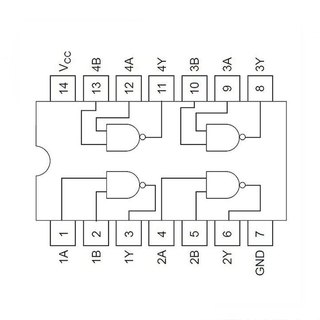 Chíp 74LS00 Quad 2-input NAND Gate DIP14