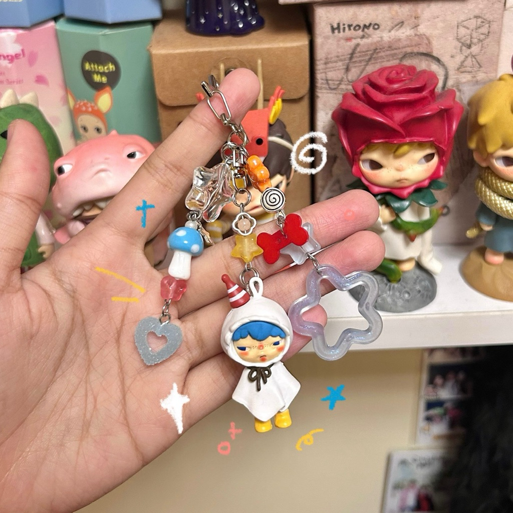 Keychain Móc khoá Hirono búp bê cầu nắng Custom ᐢ. ₓ .ᐢ (Đọc kĩ mô tả)