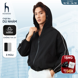 Áo khoác gió nam có nón VILORANT, chất liệu dù nhám trượt nước, form trẻ trung năng động - HUSSIO