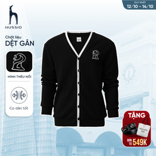 Áo khoác nam Cardigan ABER vải Cottton thun gân sang trọng, lịch lãm, chuẩn form - HUSSIO
