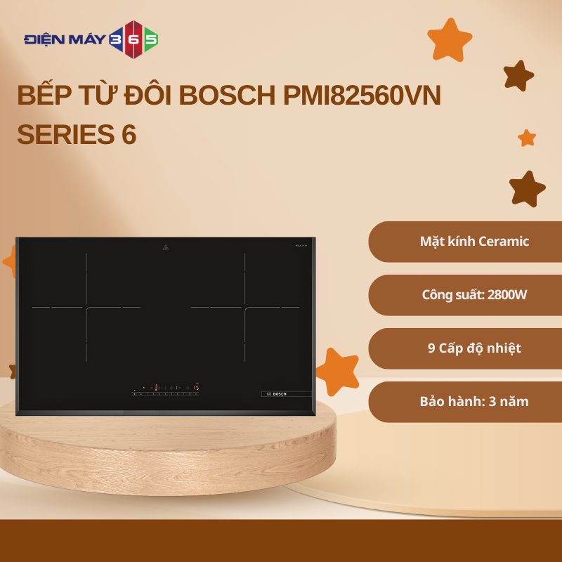 BẾP TỪ ĐÔI BOSCH PMI82560VN, SERIE 6 - TKV