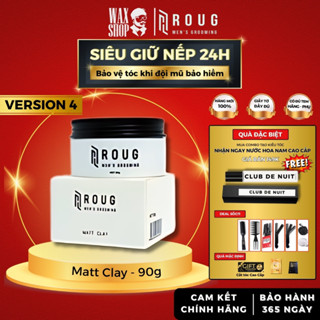  Sáp vuốt tóc nam Roug Matt Clay Roug trắng 90g giữ nếp tóc 