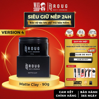  Sáp vuốt tóc nam Roug Matte Clay Roug đen 90g giữ nếp tóc 