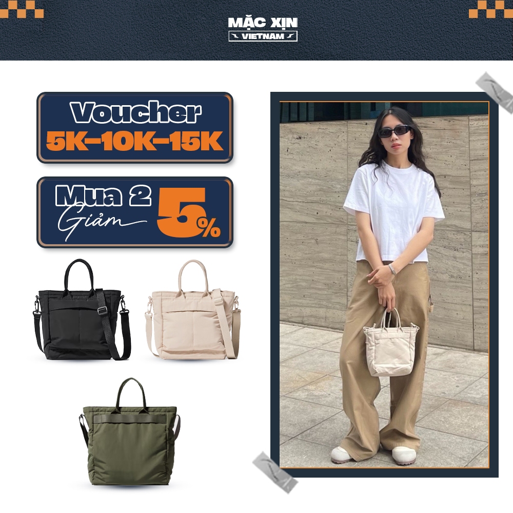 Túi Tote Đeo Chéo Uni.qlo Mini Tote Nam Nữ Loại 1 – Gọn Nhẹ, Thời Trang, Chống Thấm Nước