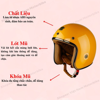 Mũ nón bảo hiểm Royal M20C Ruby cao cấp