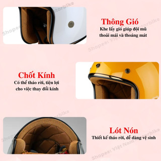 Mũ nón bảo hiểm Royal M20C Ruby cao cấp