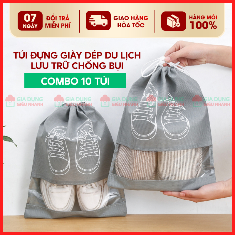 [Ship Hỏa Tốc] Combo 10 Túi Đựng Giày Size Lớn 43x32
