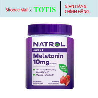Kẹo ngủ Natrol Melatonin Gummies, hỗ trợ giấc ngủ 10mg 90v Mỹ