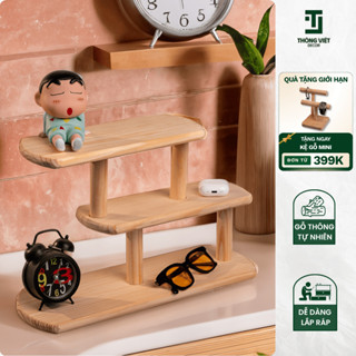  TV-D012  Kệ Gỗ Mini Để Bàn Trang Trí Giá Đỡ Đồng Hồ Trưng Bày Đồ Decor Để Bàn Học 