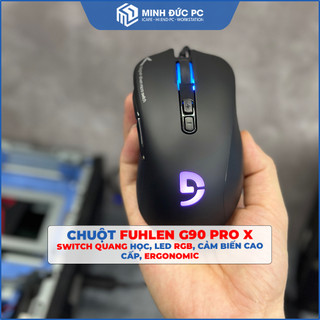  Chuột Fuhlen G90 Pro X Đen | Gaming Switch Quang LED RGB Ergonomic | Chống Double Click 
