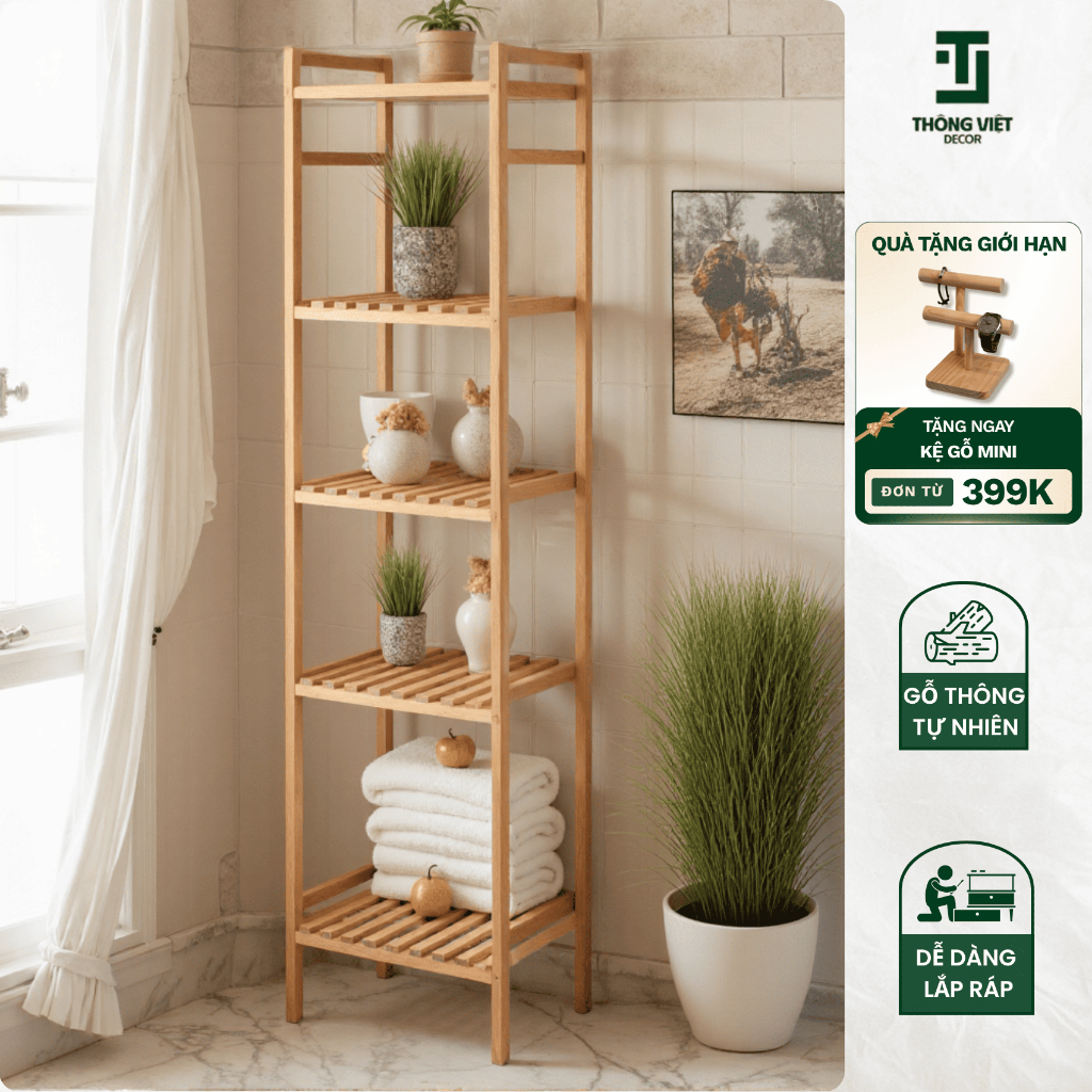 [TV-K004] Kệ Treo Quần Áo Gỗ Vuông Phong Cách Hàn Quốc Size Nhỏ, Giá Đựng Đồ Decor Trang Trí Phòng N