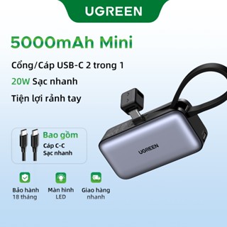  【Pin Sạc Dự Phòng Có Thể Đặt Hàng Ugreen 5000mAh Power Bank PD20W   SCP22.5W USB-C Mini Sạc Nhanh Di Động Powerbank 
