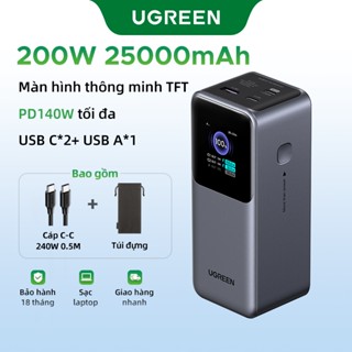 sạc dự phòng Ugreen 25000mAh-200w-35525/20000mAh-130w-35524/12000mAh-100w-35526 | Màn LED | Bảo h