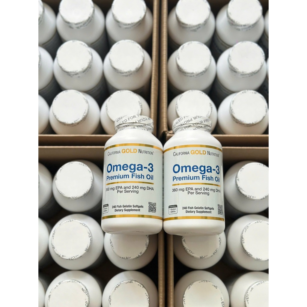 Viên Uống Dầu Cá Omega 3 Premium Fish Oil California Gold Nutrition Hỗ Trợ Tim Mạch Bổ Mắt Chống Viê